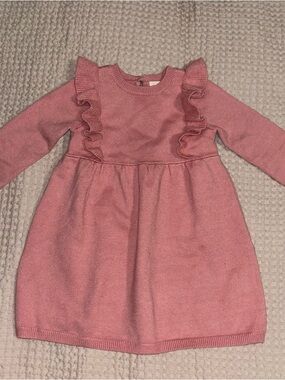 18M Pink Ruffle Knit Dress